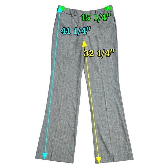 Express NWT Editor Wool Blend Gray Flare Leg Low Rise Pants Capsule Neutral - Picture 2 of 10